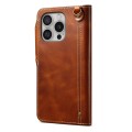 Skórzane Etui Pokrowiec do iPhone 16 Pro brązowy
