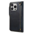 Skórzane Etui Pokrowiec do iPhone 16 Pro granatowy