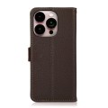 Skórzane Etui KHAZNEH z RFID do iPhone 16 Pro brązowe