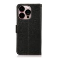 Skórzane Etui KHAZNEH z RFID do iPhone 16 Pro czarne