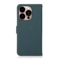 Skórzane Etui KHAZNEH z RFID do iPhone 16 Pro zielone