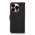 Skórzane Etui KHAZNEH z RFID do iPhone 16 Pro czarne