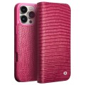 QIALINO Eleganckie Skórzane Etui Pokrowiec do iPhone 16 Pro Max różowe