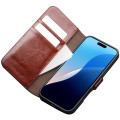 QIALINO Eleganckie Skórzane Etui Pokrowiec do iPhone 16 Pro brązowe