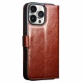 QIALINO Eleganckie Skórzane Etui Pokrowiec do iPhone 16 Pro brązowe