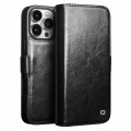 QIALINO Eleganckie Skórzane Etui Pokrowiec do iPhone 16 Pro czarne