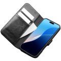 QIALINO Eleganckie Skórzane Etui Pokrowiec do iPhone 16 Pro czarne