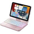 Podświetlana Obrotowa Klawiatura TouchPad do iPad mini 6 różowa
