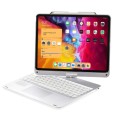 Srebrna Podświetlana Obrotowa Klawiatura TouchPad do iPad 12.9 2022/2021/2020