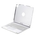 Srebrna Podświetlana Obrotowa Klawiatura TouchPad do iPad 12.9 2022/2021/2020