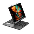 Czarna Podświetlana Obrotowa Klawiatura TouchPad do iPad 12.9 2022/2021/2020
