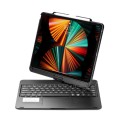 Czarna Podświetlana Obrotowa Klawiatura TouchPad do iPad 12.9 2022/2021/2020