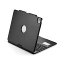 Czarna Podświetlana Obrotowa Klawiatura TouchPad do iPad 12.9 2022/2021/2020