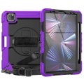 Fioletowe Pancerne Etui z Uchwytem Osłoną PET do iPad Pro 11 2024