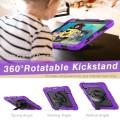 Fioletowe Pancerne Etui z Uchwytem Osłoną PET do iPad Pro 11 2024