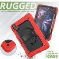 Czerwone Pancerne Etui z Uchwytem Osłoną PET do iPad Pro 11 2024