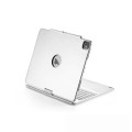 Etui Podświetlana Obrotowa Klawiatura z Touchpad do iPad Pro 12.9 2018 srebrna