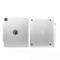 Etui Podświetlana Obrotowa Klawiatura z Touchpad do iPad Pro 12.9 2018 srebrna