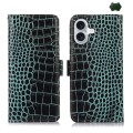 Eleganckie Skórzane Etui Pokrowiec do iPhone 16 zielone