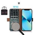 Eleganckie Skórzane Etui Pokrowiec do iPhone 16 zielone