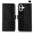 Eleganckie Skórzane Etui Pokrowiec do iPhone 16 czarne