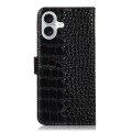 Eleganckie Skórzane Etui Pokrowiec do iPhone 16 Plus czarne