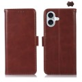 Skórzane Etui Pokrowiec RFID do iPhone 16 Plus brązowy