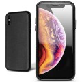 QIALINO Skórzane Etui Plecki do iPhone XS Max czarne