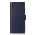 Skórzane Etui Pokrowiec RFID do iPhone 16 Plus granatowy