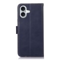 Skórzane Etui Pokrowiec RFID do iPhone 16 Plus granatowy