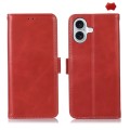 Skórzane Etui Pokrowiec RFID do iPhone 16 Plus czerwony