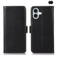 Skórzane Etui Pokrowiec RFID do iPhone 16 Plus czarny