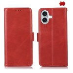 Skórzane Etui Pokrowiec RFID do iPhone 16 czerwony