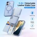Eleganckie Etui Pokrowiec Portfel Dux Ducis do iPhone 16 niebieski