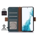 Zielone Skórzane Etui Pokrowiec RFID do iPhone 16 Plus
