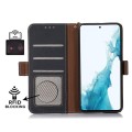 Granatowe Skórzane Etui Pokrowiec RFID do iPhone 16 Plus