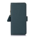 Zielone Skórzane Etui Pokrowiec RFID do iPhone 16