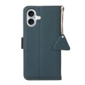 Zielone Skórzane Etui Pokrowiec RFID do iPhone 16