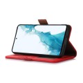 Czerwone Skórzane Etui Pokrowiec RFID do iPhone 16
