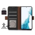 Czarne Skórzane Etui Pokrowiec RFID do iPhone 16