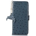 Skórzane Etui Pokrowiec RFID do iPhone 16 niebieskie