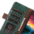 Skórzane Etui Pokrowiec RFID do iPhone 16 zielone