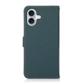 Skórzane Etui KHAZNEH z RFID do iPhone 16 Plus zielone
