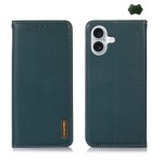 Skórzane Etui Pokrowiec KHAZNEH do iPhone 16 Plus zielone