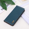 Skórzane Etui Pokrowiec KHAZNEH do iPhone 16 Plus zielone