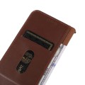 Skórzane Etui Pokrowiec KHAZNEH do iPhone 16 Plus brązowe