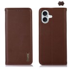 Skórzane Etui Pokrowiec KHAZNEH do iPhone 16 brązowe