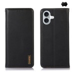 Skórzane Etui Pokrowiec KHAZNEH do iPhone 16 czarne