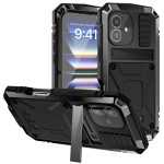 R-JUST Pancerne Etui Antywstrząsowe do iPhone 16 Plus czarne