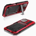 R-JUST Pancerne Etui Antywstrząsowe do iPhone 16 Plus czerwone